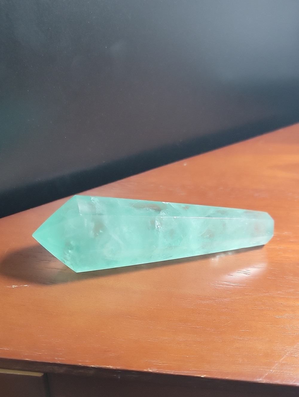 Green Fluorite Point Crystal Wand -Baja Blast